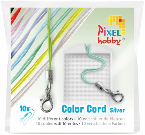 Pixelhobby Farbige Kordeln - Silber - 10 Stck