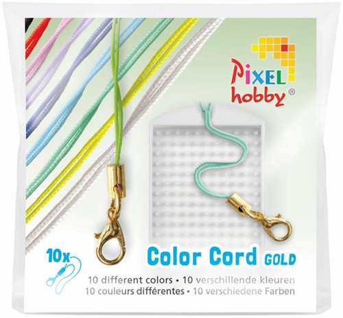 Pixelhobby Farbige Kordeln - Gold - 10 Stck