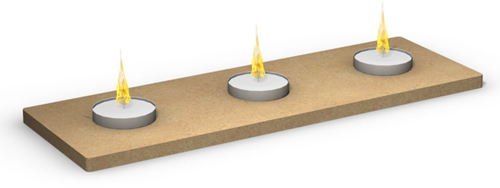 Gomille MDF 3 Waxinelicht Plankje Rechthoek 30x10 cm