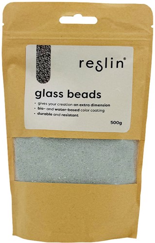 Reslin Glazen Kralen 500 gr Zilver