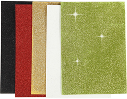 CC EVA Foam Glitter Kerst A5 2mm 5 vel