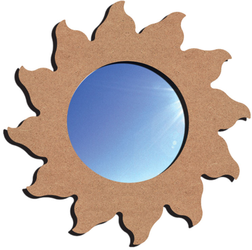 Gomille MDF Zonnenspiegel 12 Stralen 38 cm