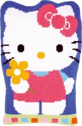 Vervaco Borduurset Hello Kitty Met Bloem Kussen 