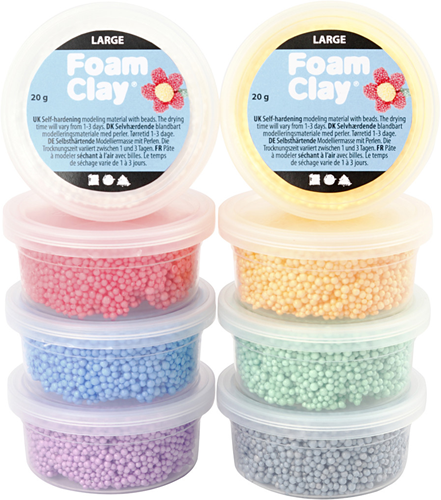 Foam Clay® Large 8x20 gr Vrolijke Kleuren