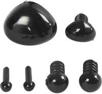 CC Augen und Nasen Schwarz 20 Sets