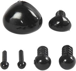 CC Augen und Nasen Schwarz 20 Sets