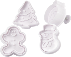 CC Uitsteekvormen met Stempel 5 cm Kerst 4 stuks