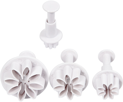 CC Uitsteekvormen met Stempel 2,8-4,4 cm Bloemen 4 stuks