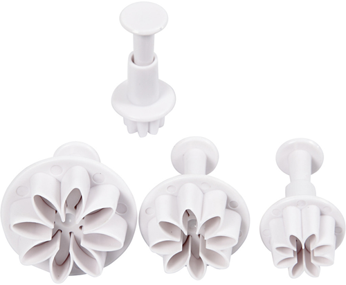 CC Uitsteekvormen met Stempel 2,8-4,4 cm Bloemen 4 stuks