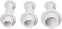 CC-Ausstechformen mit Stempel, 2,1–2,6 cm, Kreise, 3 Stück