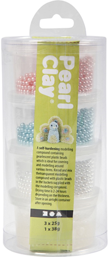 Pearl Clay Rosa Weiß Hellblau-3
