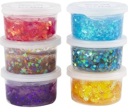 CC Paillettenknete Blau/Grün Harmony, Lila/Pink Harmony 6 x 60 g