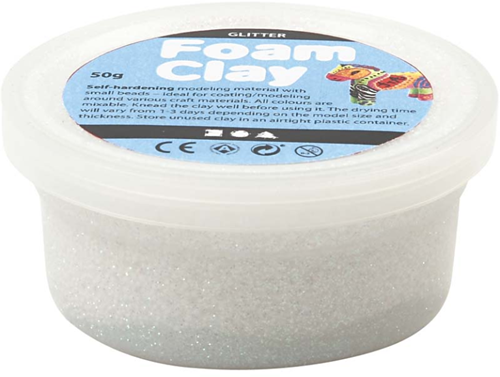 Foam Clay® Glitter Wit 35gr-2