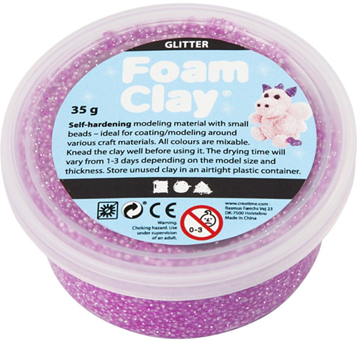 Foam Clay® Glitter Paars 35gr