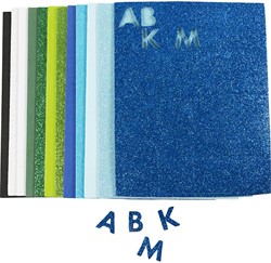 CC Foam Vellen 14 x 25 cm Blauw/ Groen Harmonie 12 vel