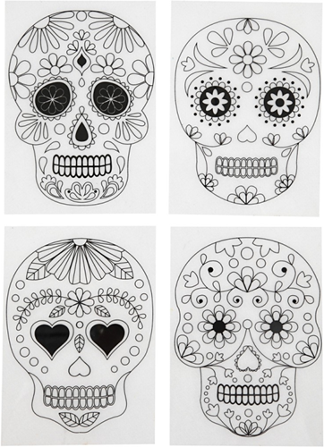 CC Schrumpffolie Totenkopf Motiv 10,5×14,5mm 0,3mm Matt transparent