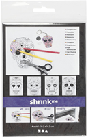 CC Schrumpffolie Totenkopf Motiv 10,5×14,5mm 0,3mm Matt transparent-2