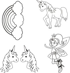 CC Shrink plastic sheets with motifs, matt transparent, unicorn, 10,5x14,5 cm, thickness 0,3 mm, 4 sheet/ 1 pack