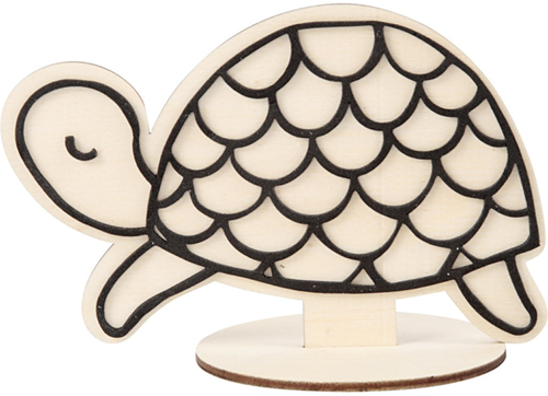 CC Houten Figuur Schildpadje 18 cm