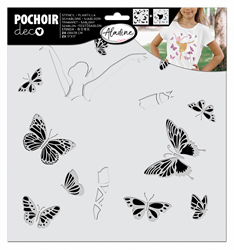 Aladine Superposable Sjabloon Set 28x28 cm Ballerina en Vlinders