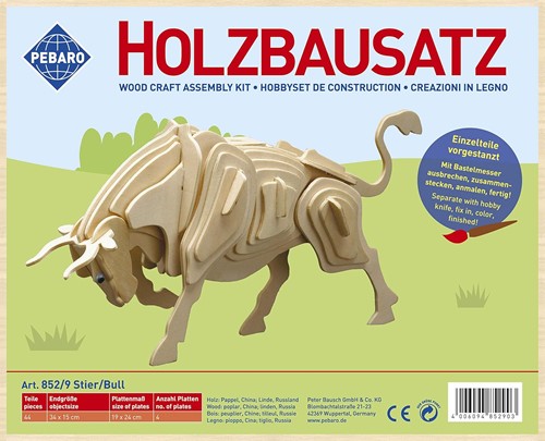Pebaro Houten Bouwset Stier