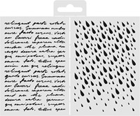 Aladine Stencil Geschreven Woorden En Druppels 13 x 18 cm-2
