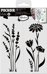Aladine Stencil Lavenders 18 x 13 cm