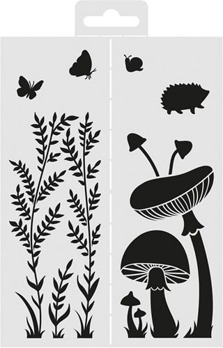 Aladine Stencil Herb Paddestoel 18 x 13 cm-2