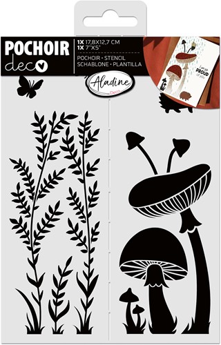 Aladine Stencil Herb Paddestoel 18 x 13 cm