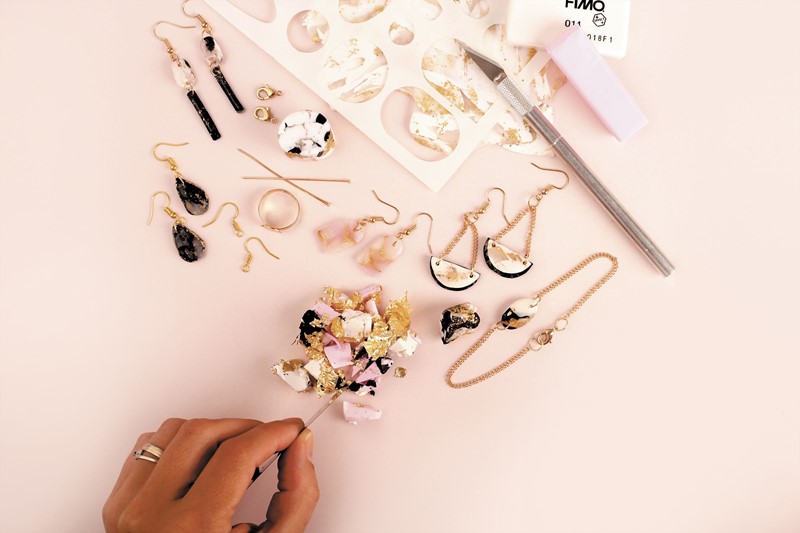 Marmer Sieraden met FIMO klei