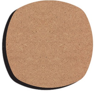 Gomille MDF Onderzetter Afgerond 10 cm