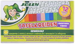 Jolly Tafelkreide, quadratisch, leuchtende Farben, 12 Stück