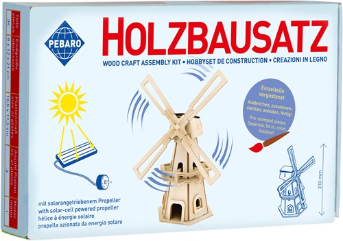 Pebaro Houten Bouwset Solar Molen