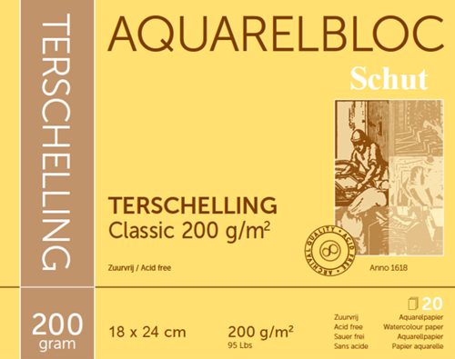 Schut Terschelling Watercolor paper 18x24 cm 200gr 20 sheets