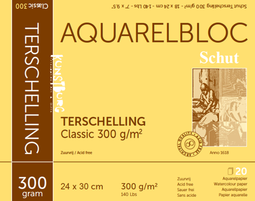 Schut Terschelling Aquarelpapier 24x30 cm 300gr 20 vel