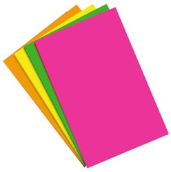 Apli EVA Foam Fluo A4 Roze, Groen, Geel en Oranje