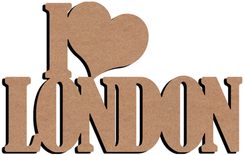 MDF Figuur I Love London 58 cm