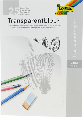 Folia Overtrekpapier - A4 Blok - 25 Vel