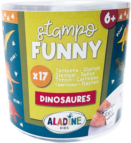 Aladine Stempel Set Stampo Funny Dinosaurussen 17 stuks