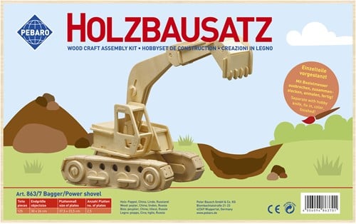 Pebaro Houten Bouwset Graafmachine