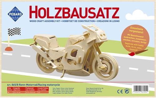 Pebaro Houten Bouwset Race Motor