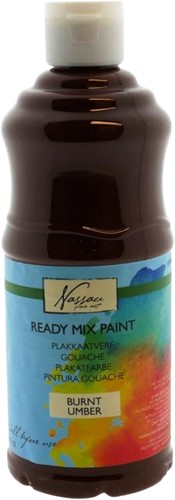 Nassau Ready Mix Gouache Gouache Paint 500 ml Burnt Umber