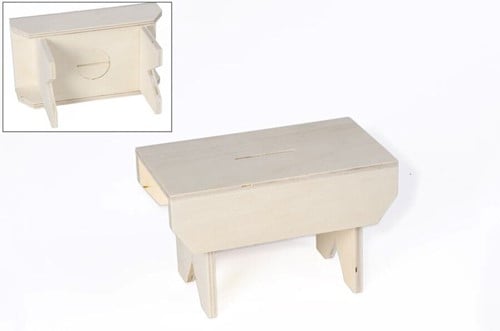 Houten Spaarpot Bank 16x5,9x10 cm
