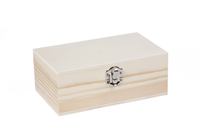 Wooden Box with Flap Lid 17x10x7cm