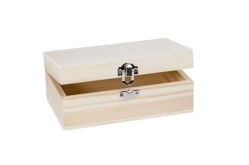 Wooden Box with Flap Lid 17x10x7cm-2