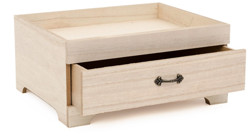 Wooden drawer box 26x21x12 cm