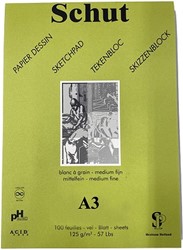 Schut Dessin Groen Tekenblok A3 125gr 100 vel