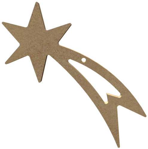 Gomille MDF Figuur Vallende Ster 10 cm