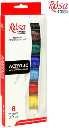 Rosa Studio Acrylverf Set 8 x 20 ml