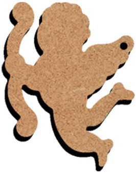 MDF Figuur Engel met Boog 15 cm